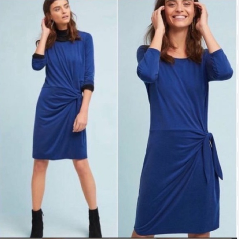 Dolan Left Coast Tie Waist Dress in Blue - Size S
